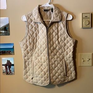 3/$12 Cream colored Eddie Bauer vest